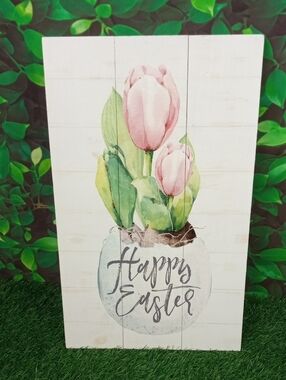 🌼 P. Graham Dunn Happy Easter Wood Wall Sign